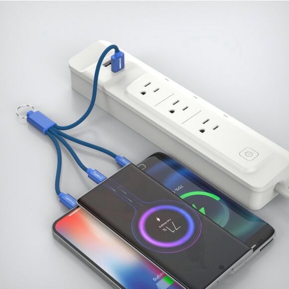 Emerald 3-in-1 Keychain Charging Cable - Picture 3 of 6